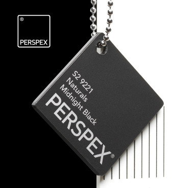 Perspex® Acrylaat GS Frost Midnight Black 9221 Zwart Mat / 5 mm