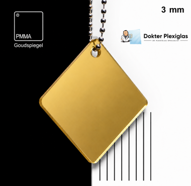 Acrylaat XT Spiegel Goud : 3mm