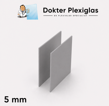 Hard PVC 5 mm grijs RAL 7011