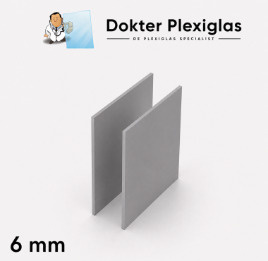 Hard PVC 6 mm grijs RAL 7011