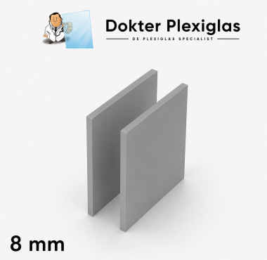 Hard PVC 8 mm grijs RAL 7011