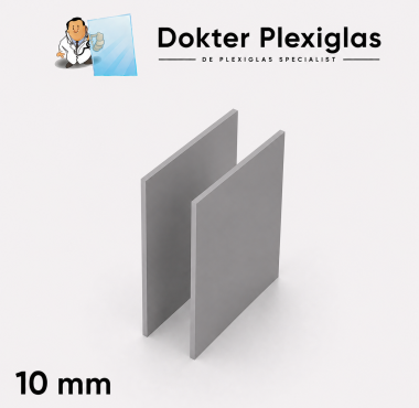 Hard PVC 10 mm grijs RAL 7011