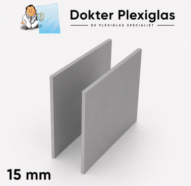 Hard PVC 15 mm grijs RAL 7011