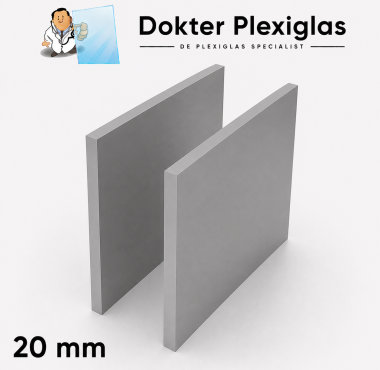 Hard PVC 20 mm grijs RAL 7011