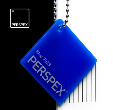 Perspex® GS Dekkend Intensblauw 7033 3 mm