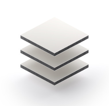  ACP Kleur Wit 9003 mat/mat : 2 mm