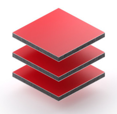 ACP Kleur Rood 3020 mat/glans : 3 mm