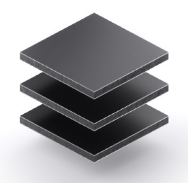 ACP Kleur Zwart 9005 mat/glans : 3 mm