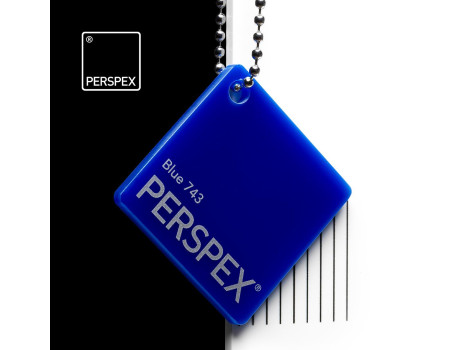 Perspex® GS Dekkend Blauw 743  3 mm