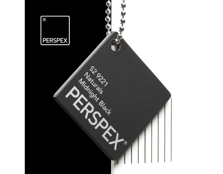 Perspex® Acrylaat GS Frost Midnight Black 9221 Zwart Mat / 5 mm