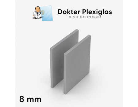 Hard PVC 8 mm grijs RAL 7011