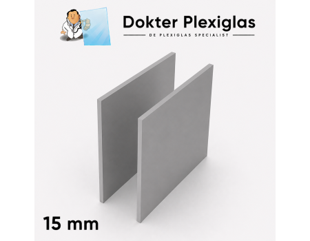 Hard PVC 15 mm grijs RAL 7011