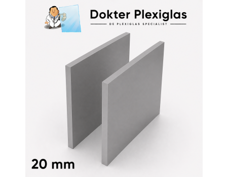 Hard PVC 20 mm grijs RAL 7011