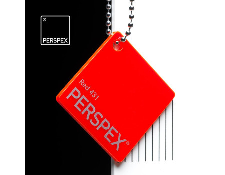 Perspex® GS Dekkend Oranjerood 431 3 mm