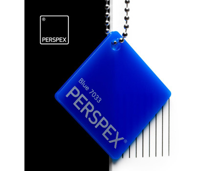 Perspex® GS Dekkend Intensblauw 7033 3 mm