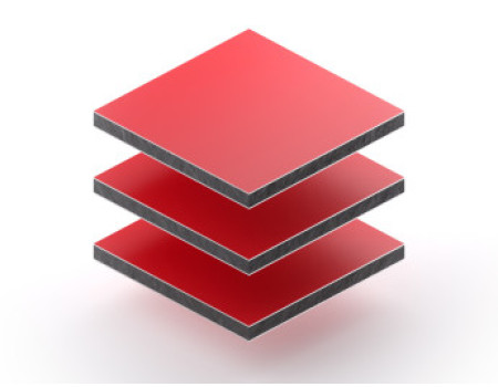 ACP Kleur Rood 3020 mat/glans : 3 mm