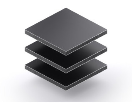 ACP Kleur Zwart 9005 mat/glans : 3 mm